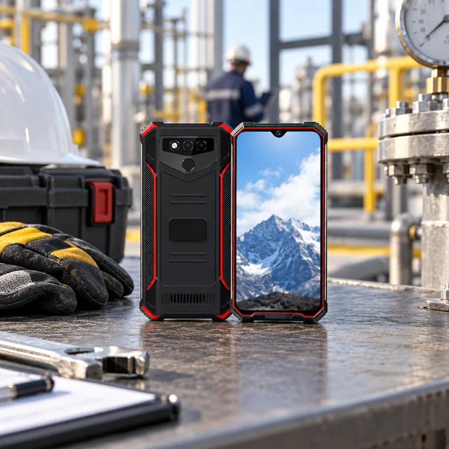 Explosion-Proof Phones in a representative controlled industrial pipework inspection station outside the hazardous process area setting