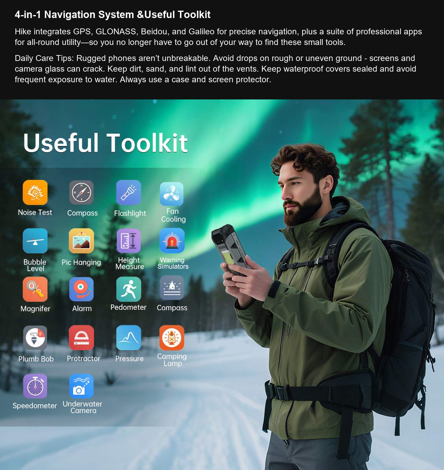 Hike 4-in-1 Navigation System &Useful Toolkit