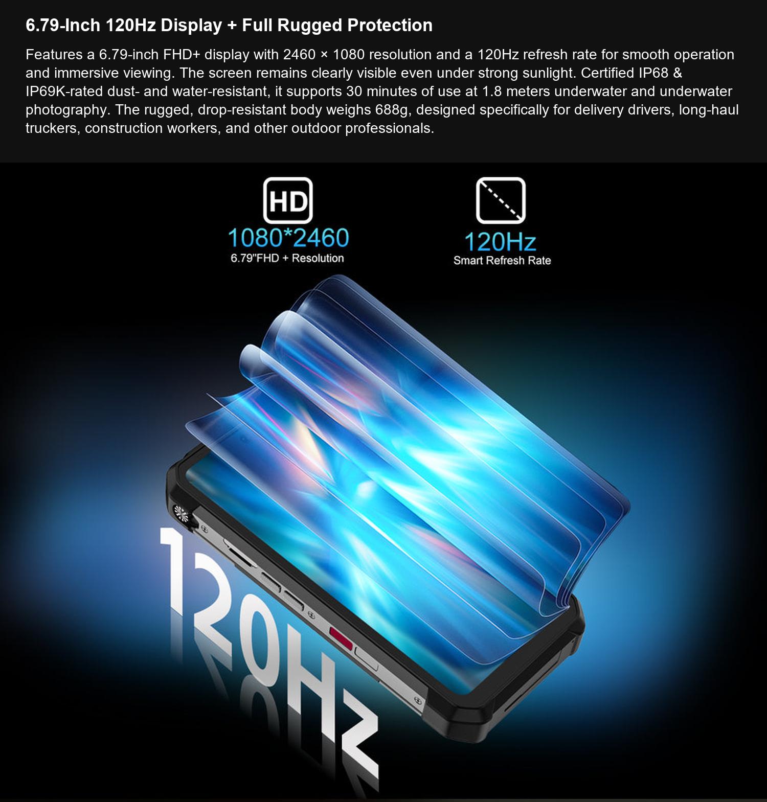 8849 TANK 2 Pro 6.79-Inch 120Hz Display + Full Rugged Protection