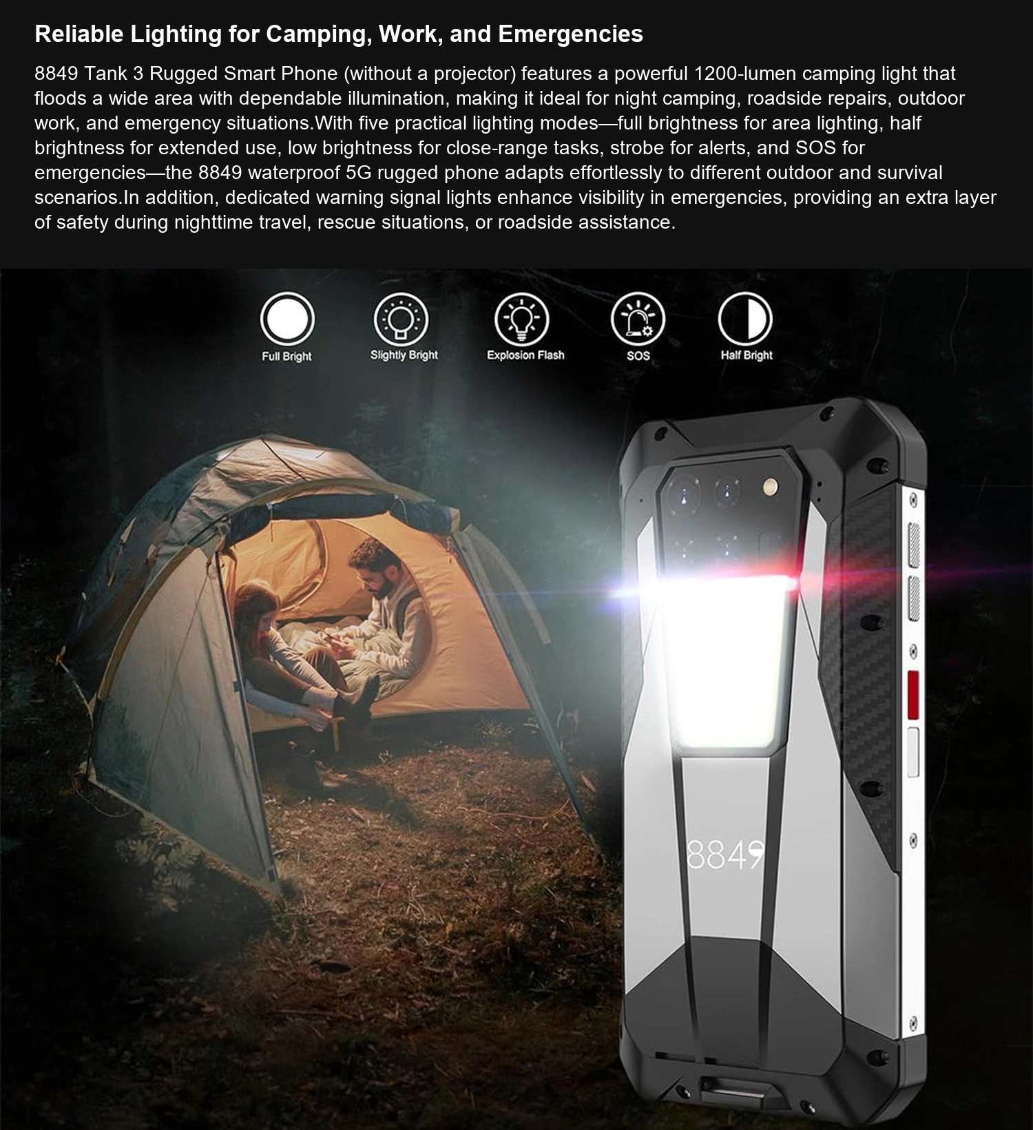 TANK 3 Reliable Lighting for Camping, Work, and Emergencies