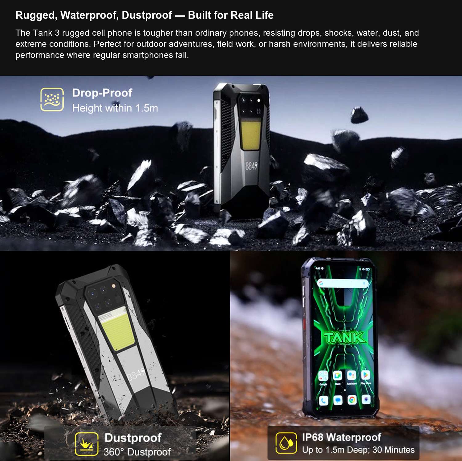 8849 TANK 3 Rugged, Waterproof, Dustproof — Built for Real Life