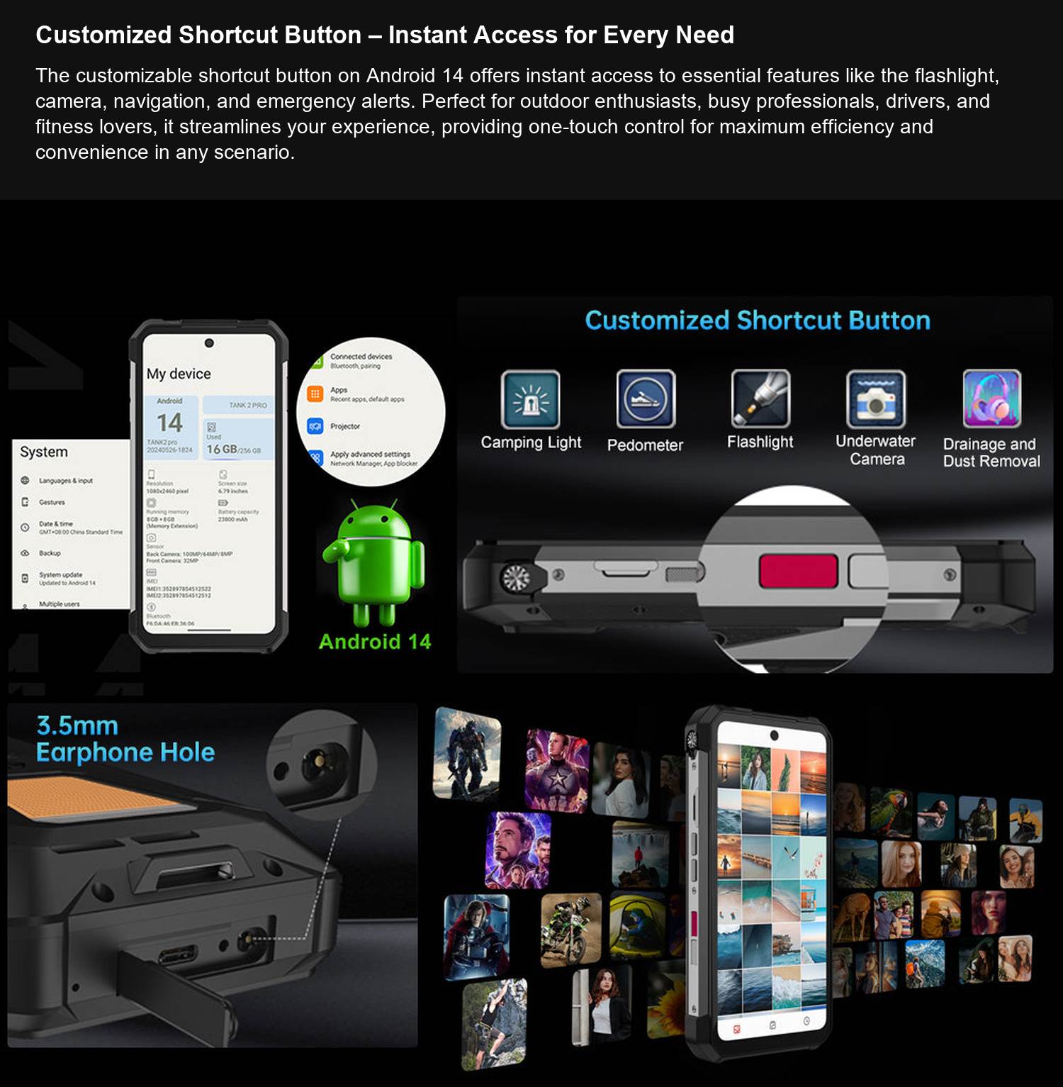 TANK 3S Customized Shortcut Button – Instant Access for Every Need