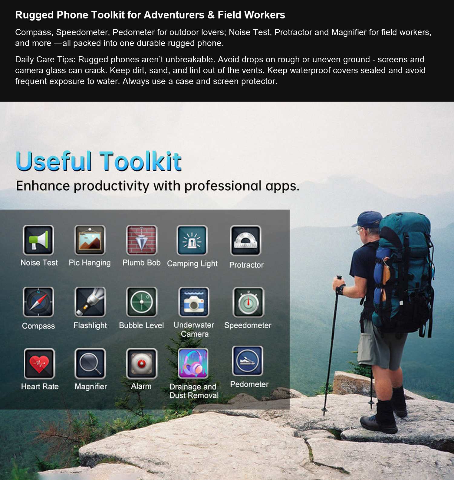 8849 TANK 3S Rugged Phone Toolkit for Adventurers & Field Workers