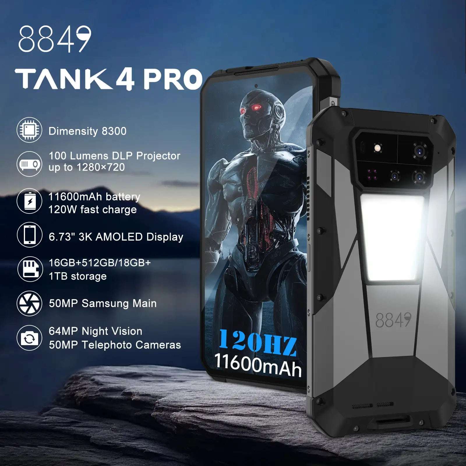 8849 TANK 4 Pro product feature illustration 1