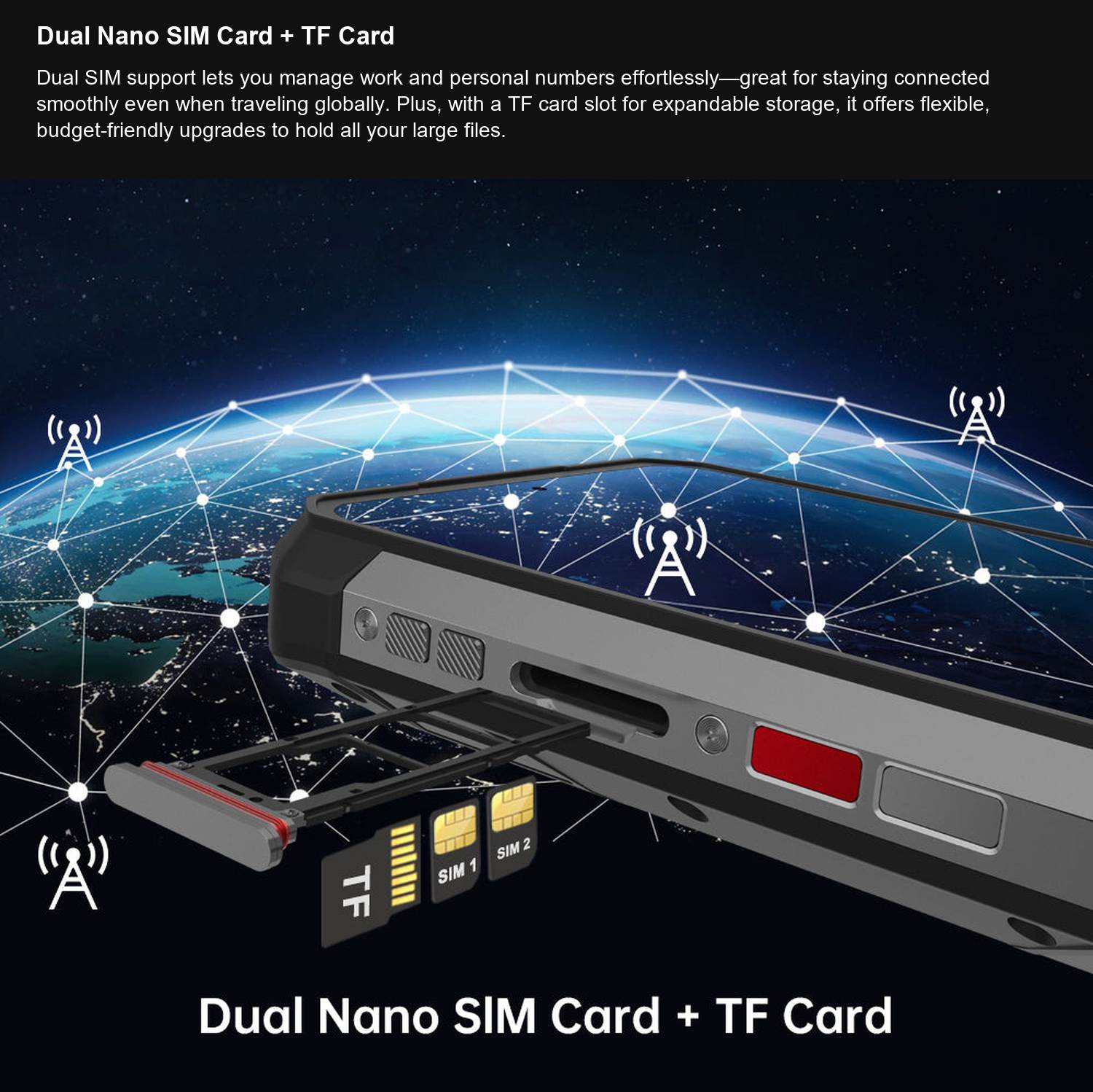 TANK 4 Dual Nano SIM Card + TF Card