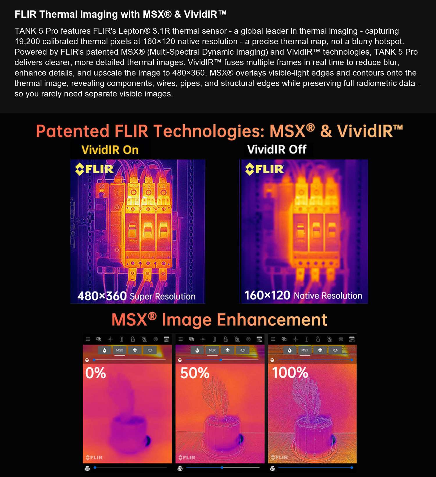 8849 TANK 5 Pro FLIR Thermal Imaging with MSX® & VividIR™