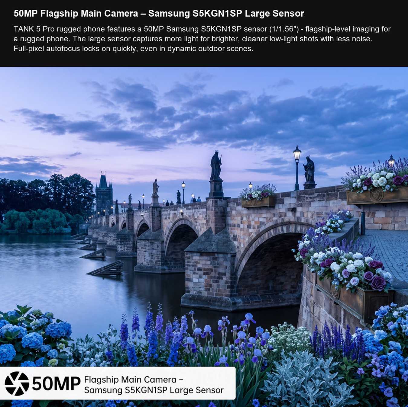 TANK 5 Pro 50MP Flagship Main Camera – Samsung S5KGN1SP Large Sensor