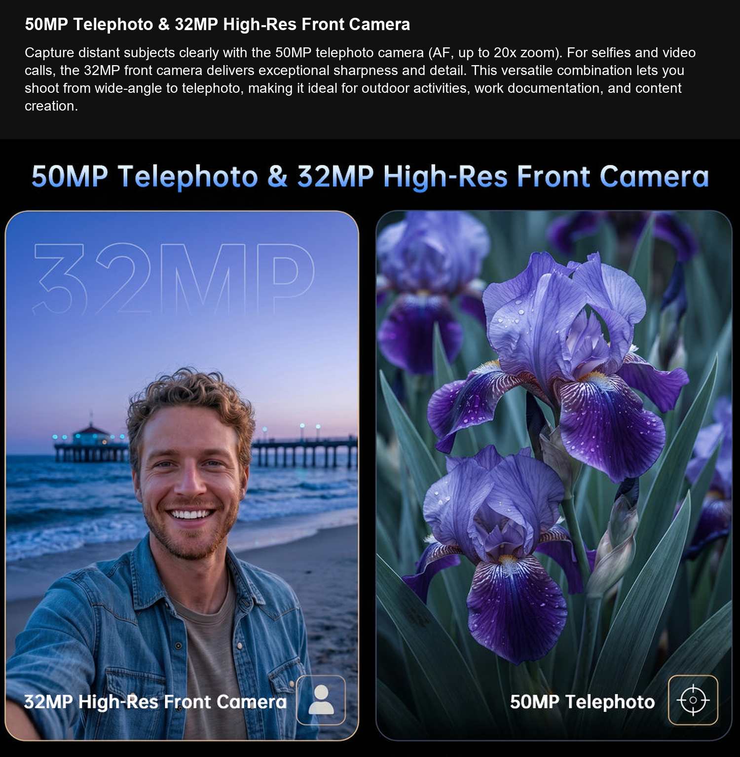 8849 TANK 5 Pro 50MP Telephoto & 32MP High-Res Front Camera