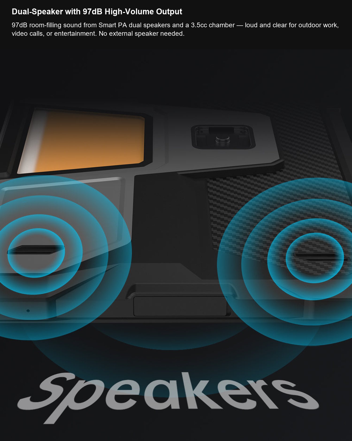 8849 TANK Pad E Dual-Speaker with 97dB High-Volume Output
