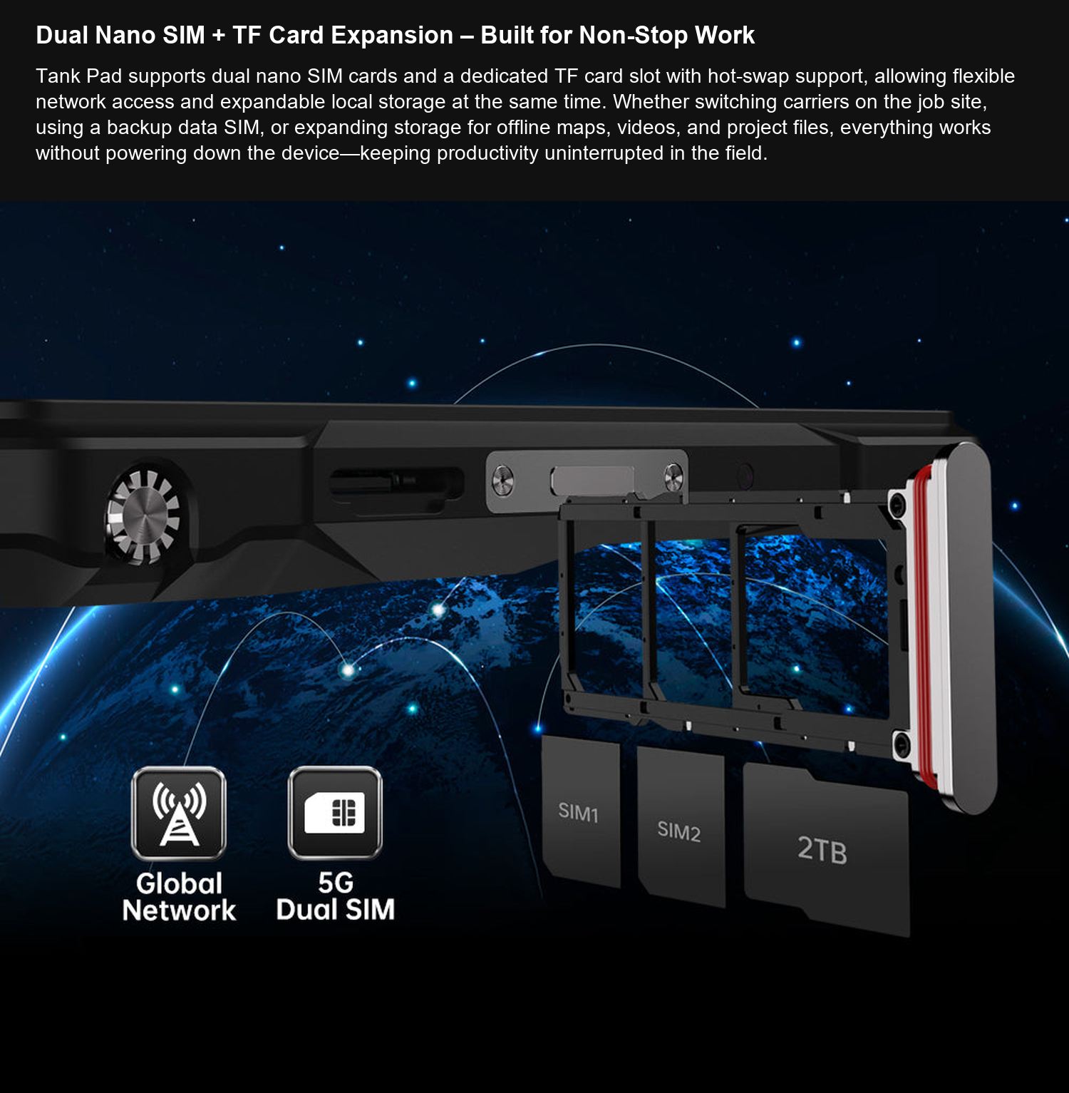 8849 TANK Pad Dual Nano SIM + TF Card Expansion – Built for Non-Stop Work
