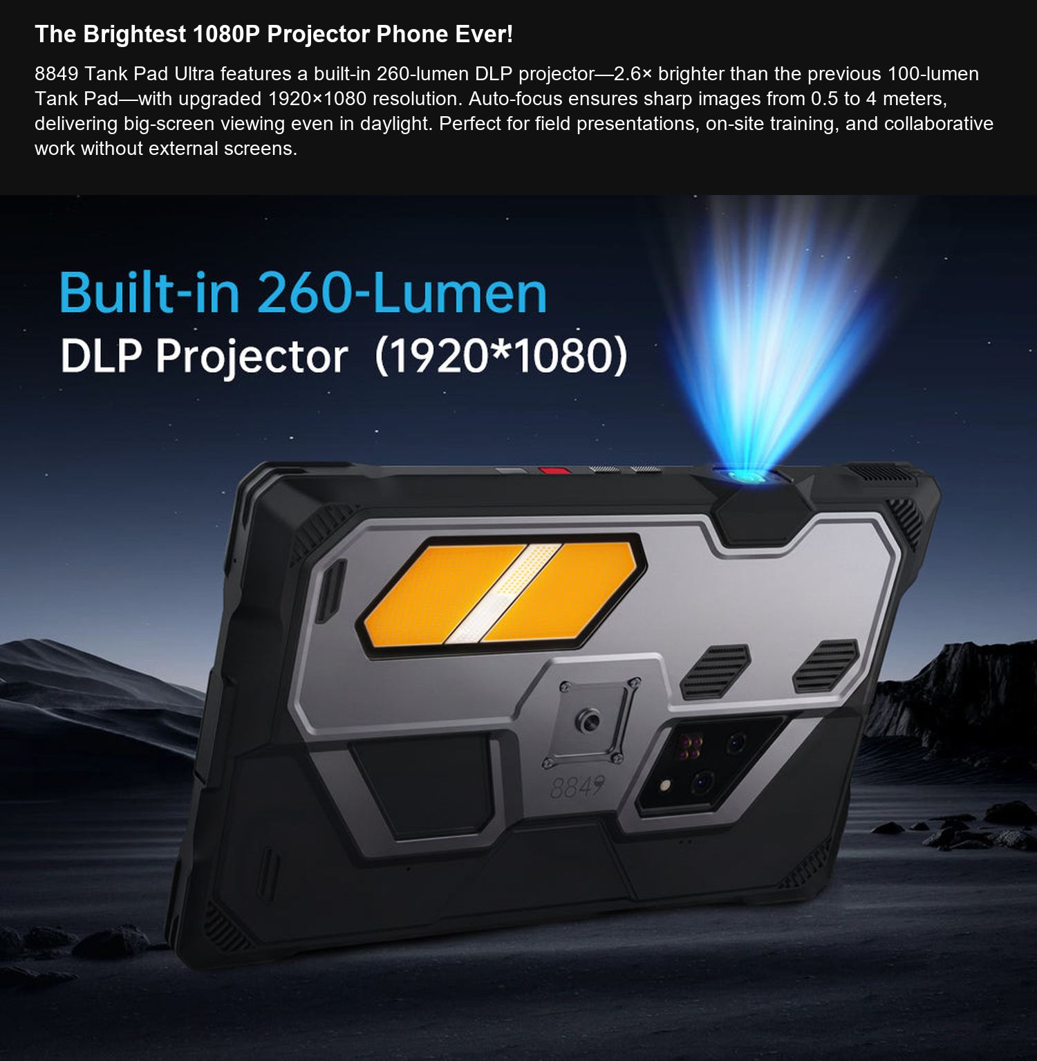 TANK Pad Ultra The Brightest 1080P Projector Phone Ever!
