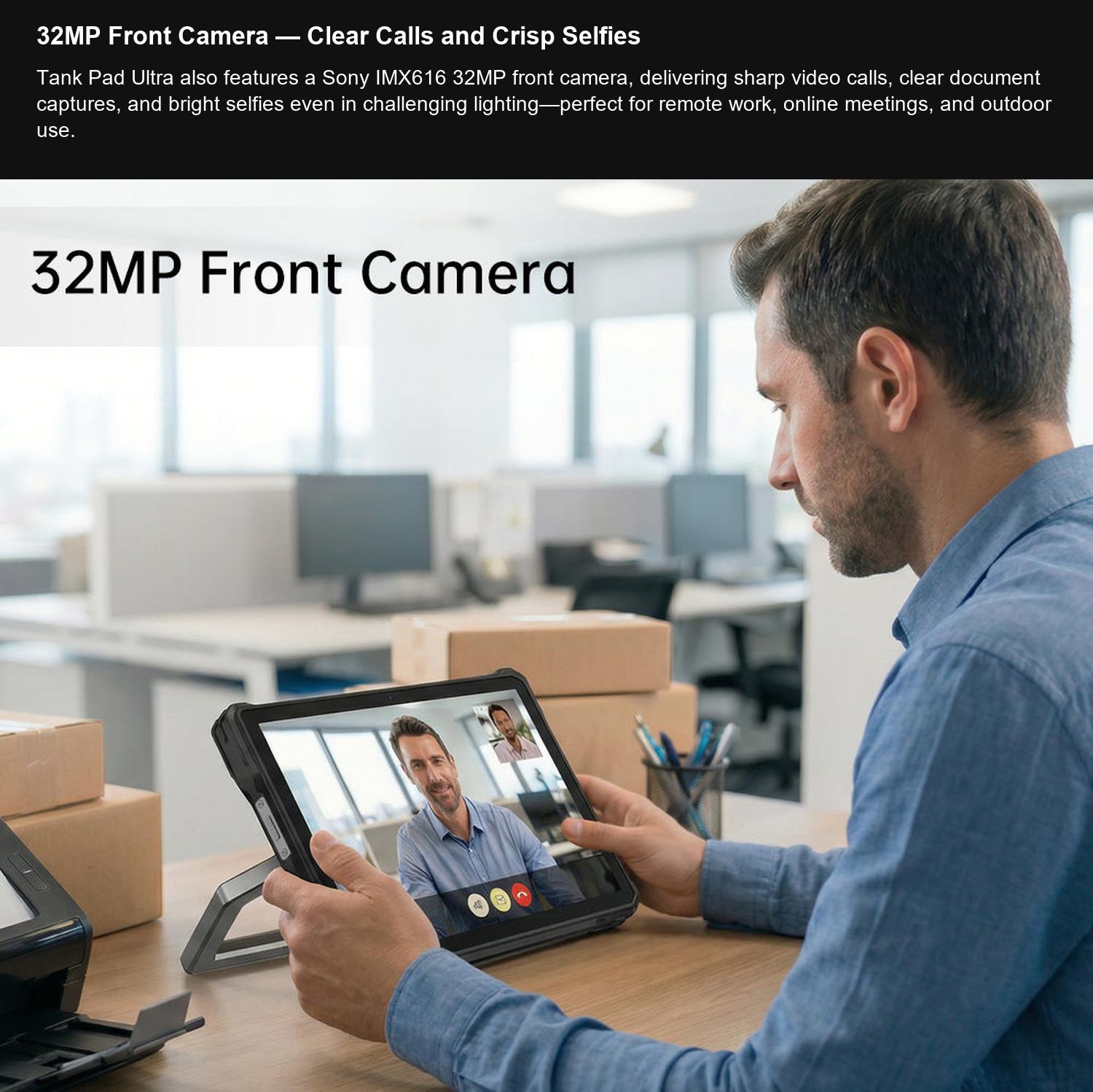 TANK Pad Ultra 32MP Front Camera — Clear Calls and Crisp Selfies
