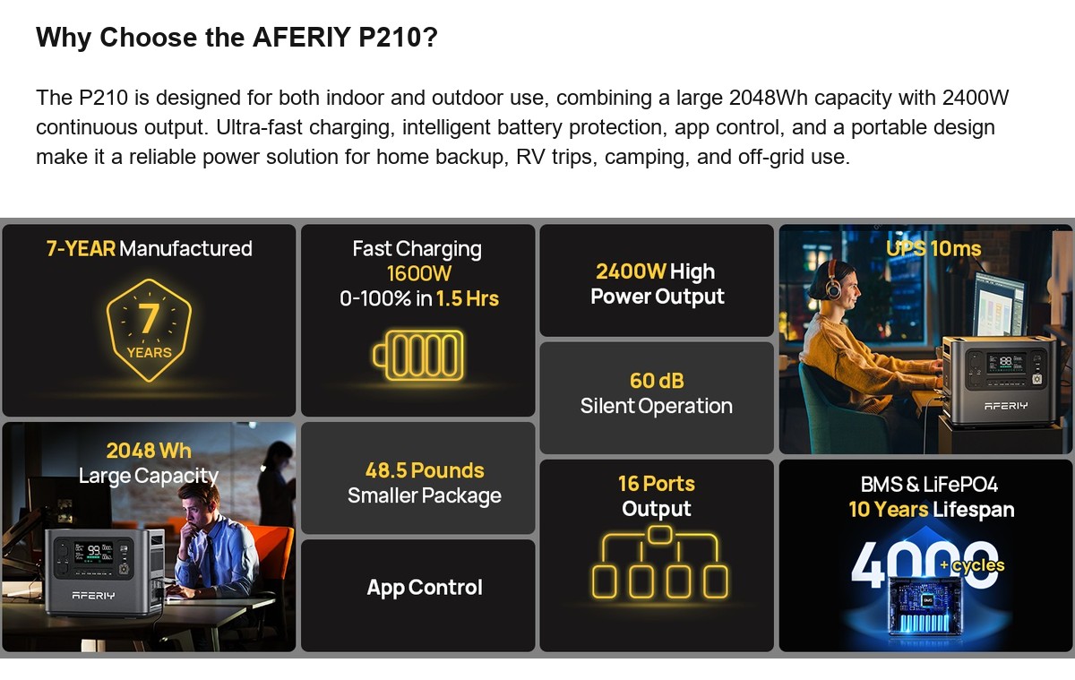 AFERIY P210 official product features 1