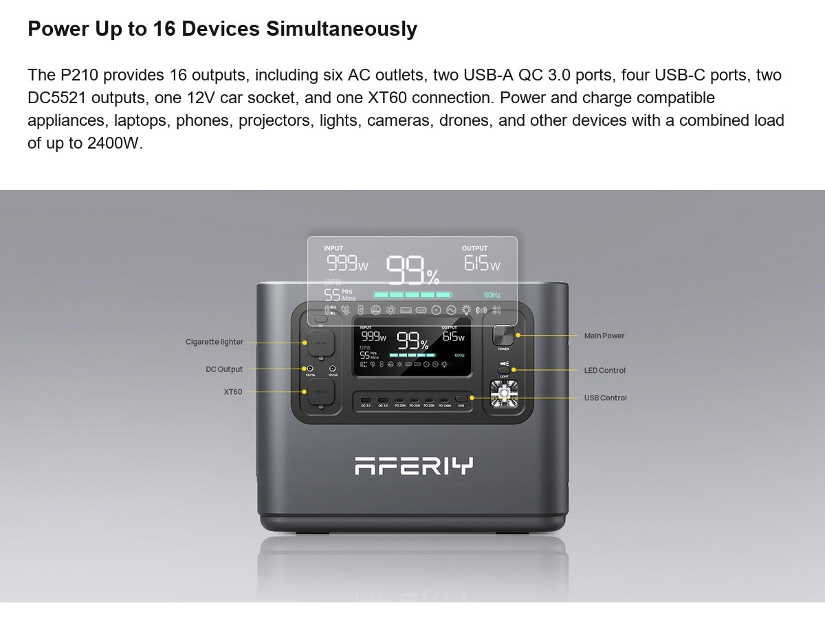 AFERIY P210 official product features 8