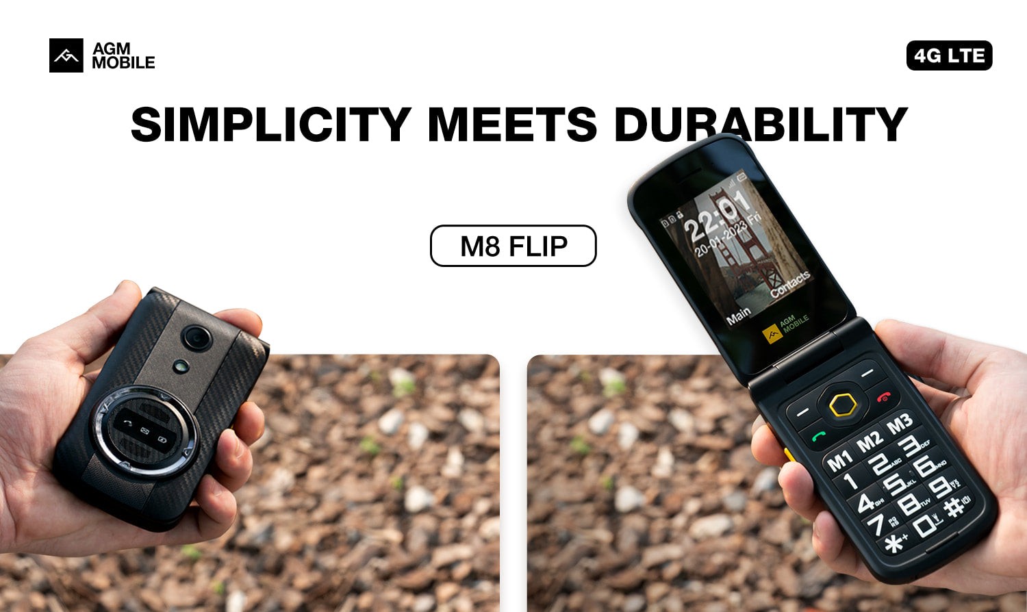 AGM M8 Flip official product features 1