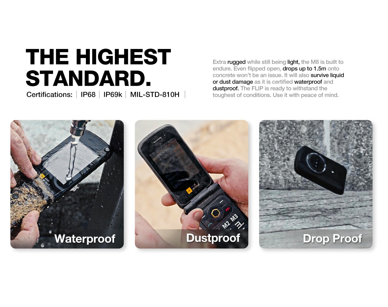AGM M8 Flip official product features 5