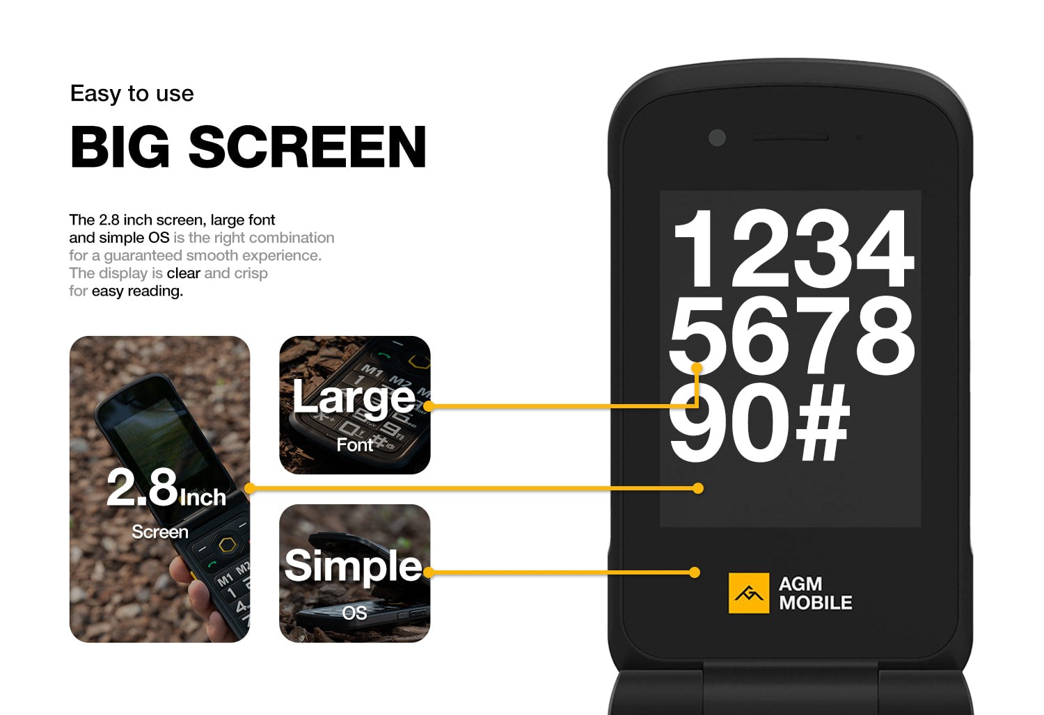 AGM M8 Flip official product features 8