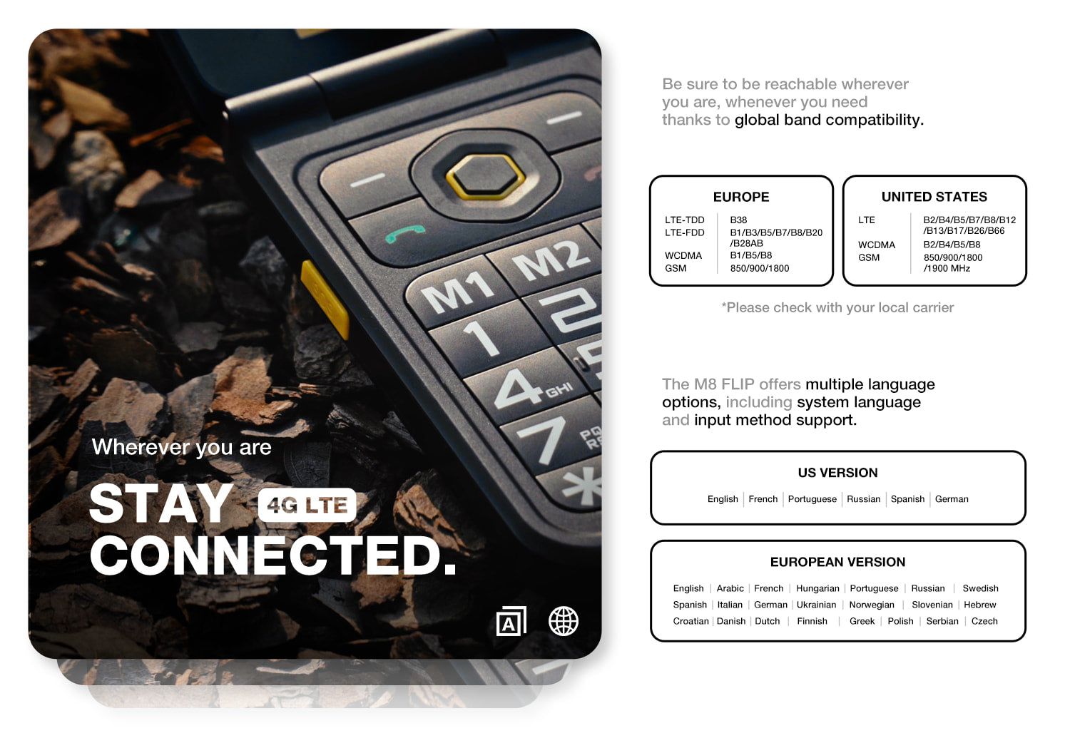 AGM M8 Flip official product features 13