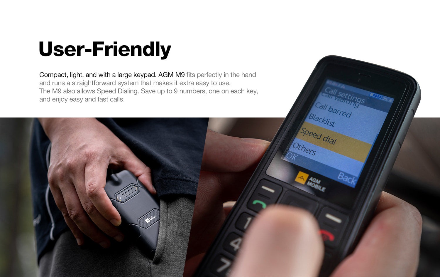 AGM M9 official product features 5