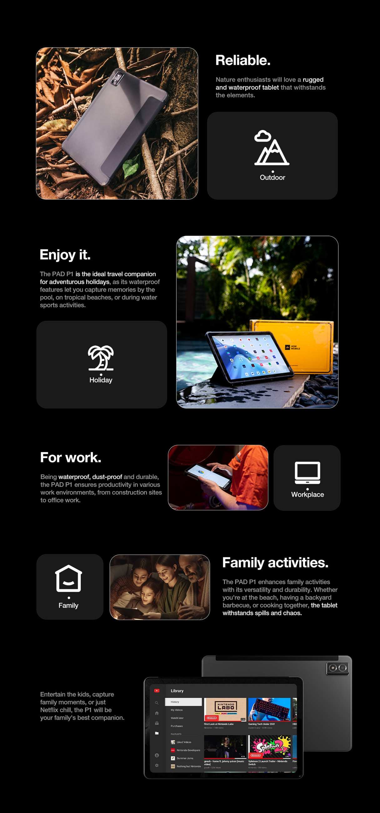 AGM PAD P1 official product features 4