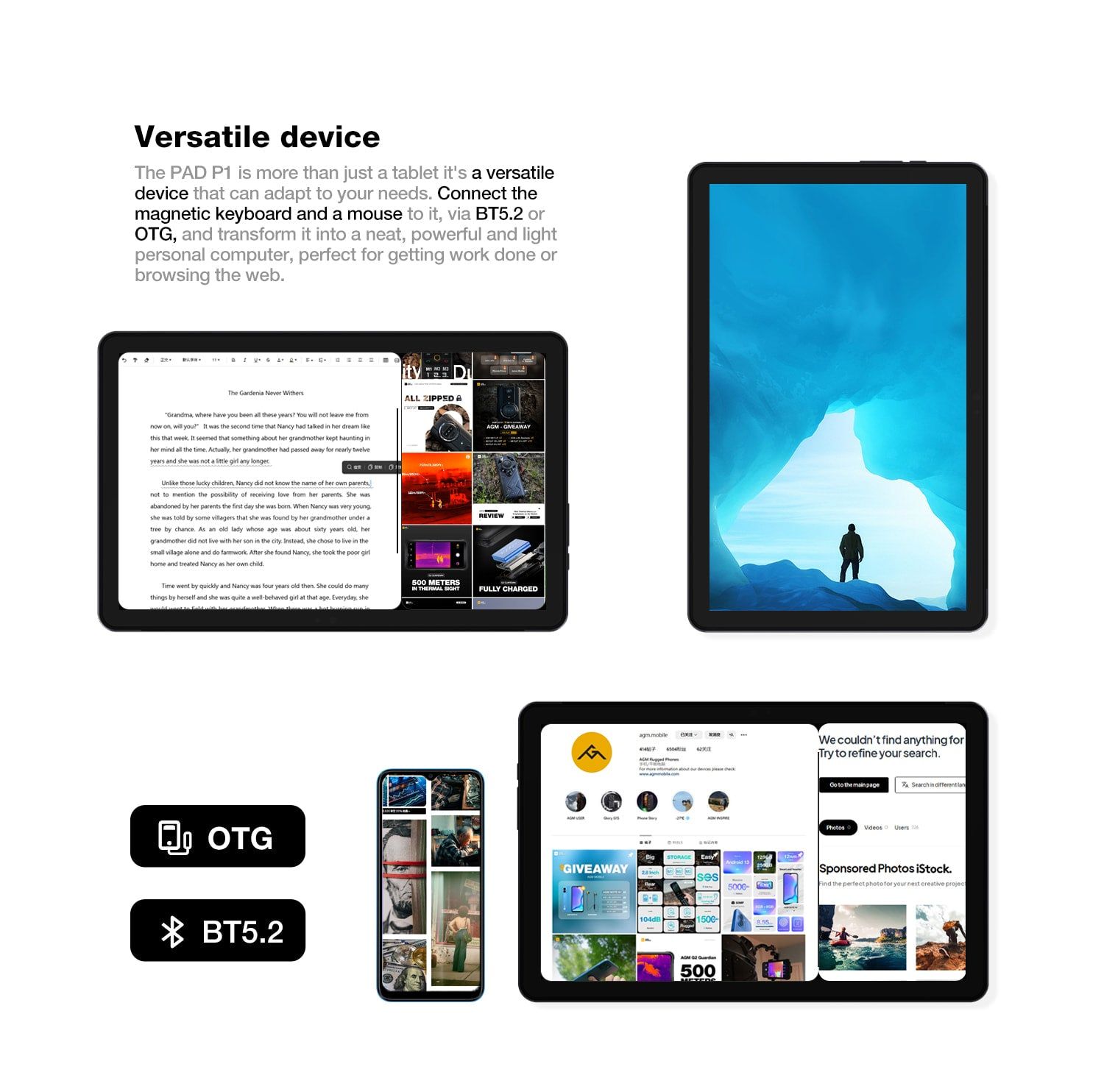 AGM PAD P1 official product features 12