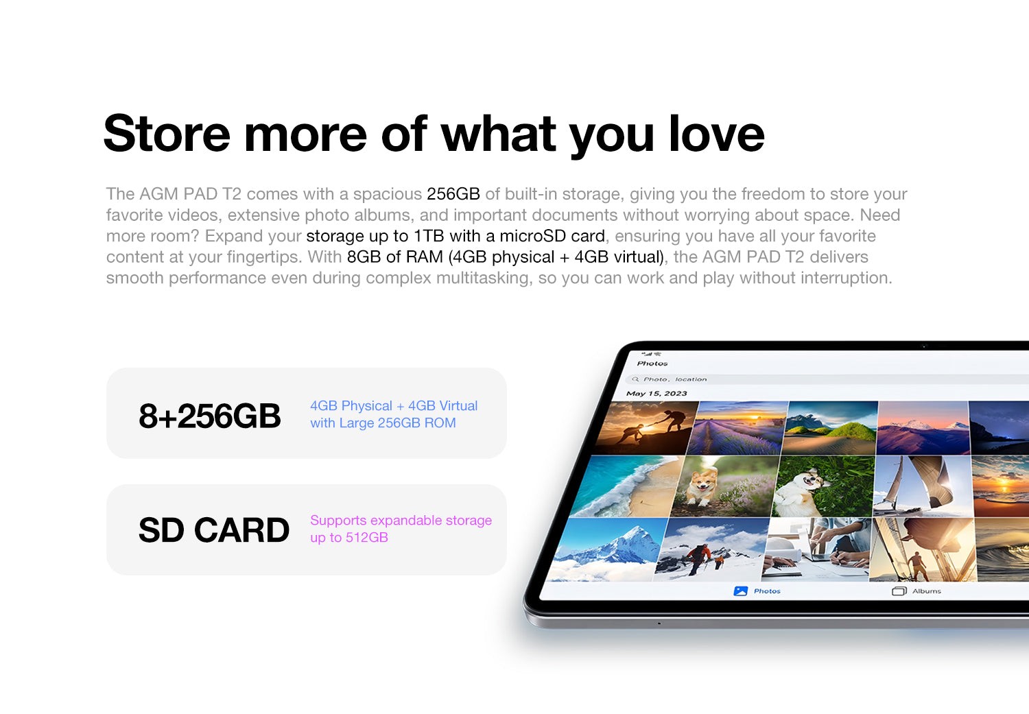 AGM PAD T2 official product features 4