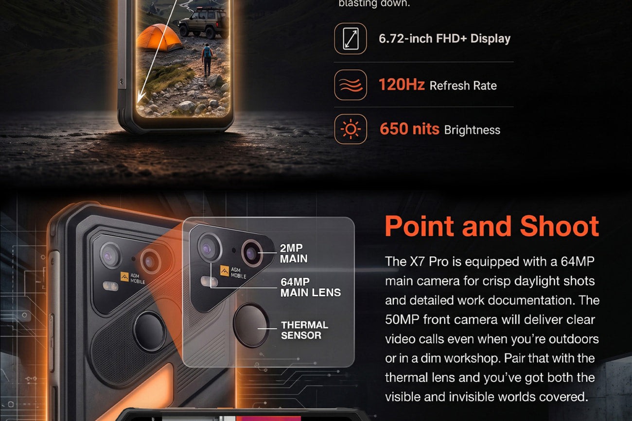 AGM X7 Pro official product features 6