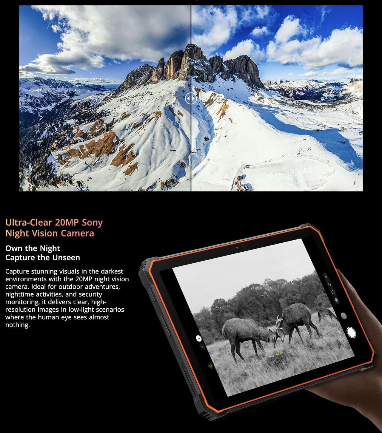 Blackview Active 10 Pro HDR
Advanced HDR technology captures every detail, balancing highlights and shadows perfectly. Dark areas are rich in detail, and bright areas remain vibrant. With HDR, your photo
