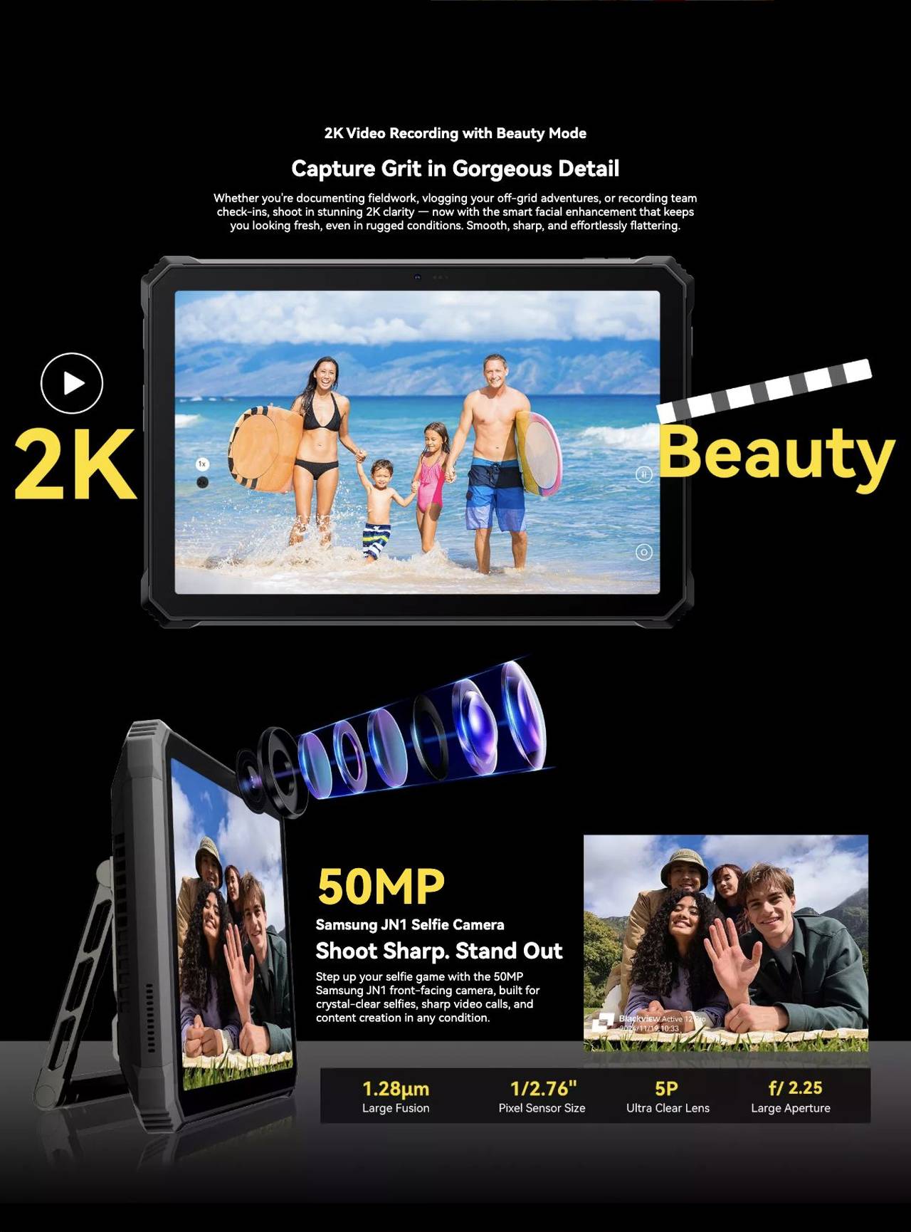 Blackview Active 12 Pro Store More. Game Harder.
Extinct Lag. Shatter Limits.
Power Through. No Slowdowns
Up to 48GB LPDDR5 RAM
1:2 RAM Expansion(16GB Physical + 32GB Virtual)
45%
Faster Response &
Smoo