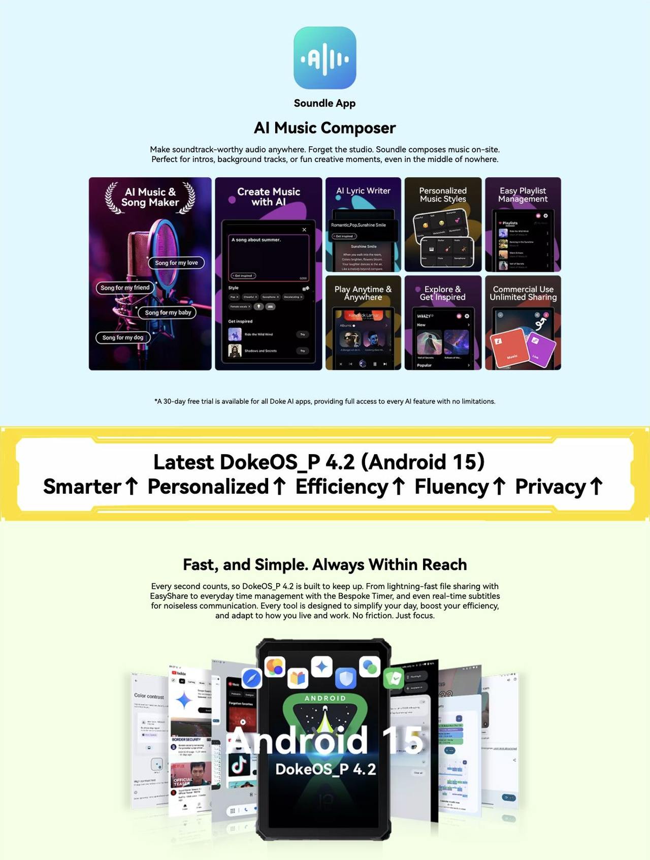 Pioneering AI. Smartest Than Ever.
Doke AI That Goes With You
Fueled By DeepSeek-R1 x Gemini AI x GPT-4o mini
Hands-Free Help. Wherever You Are
Stay effortlessly connected, in cont