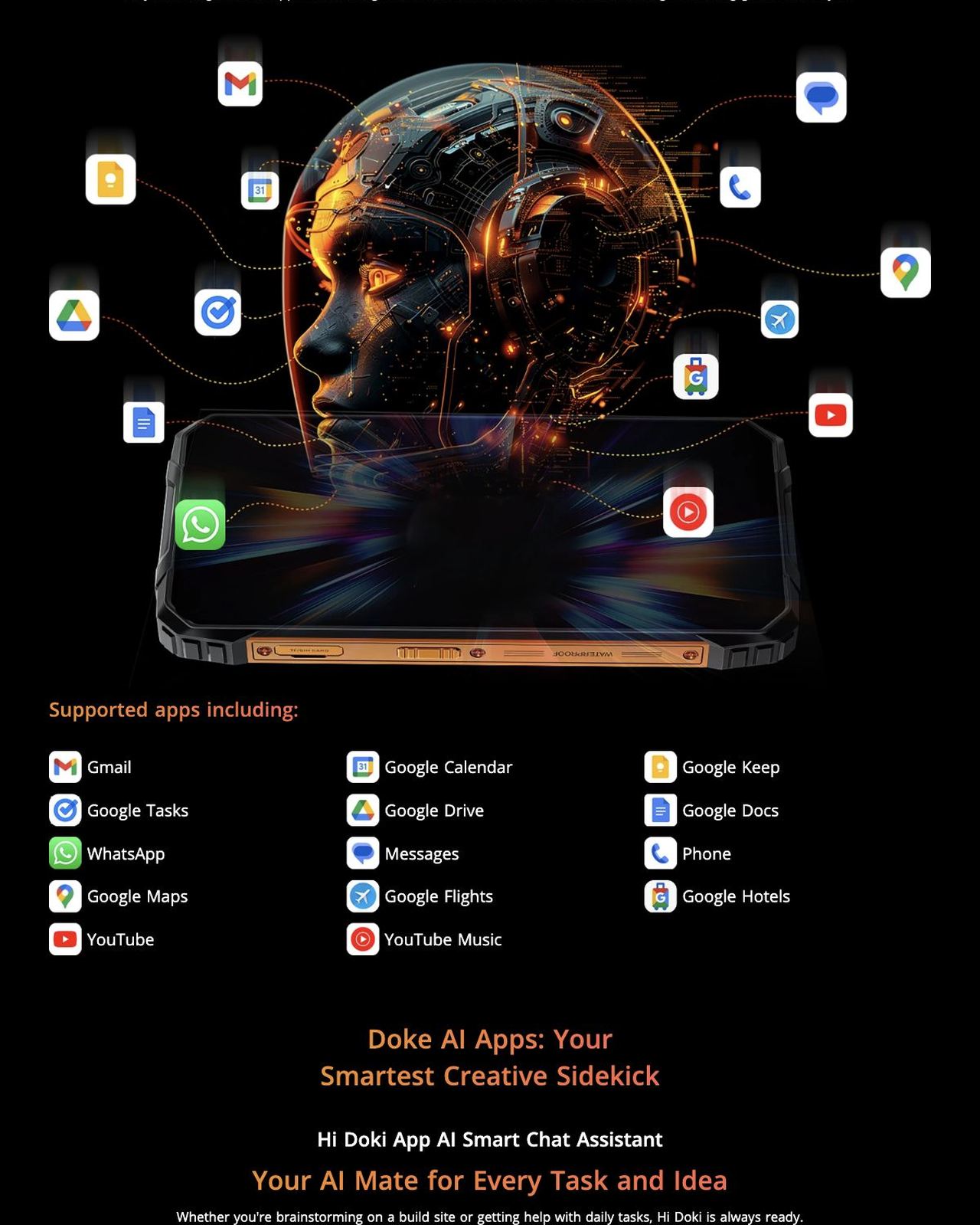 Global Smart Control
One Voice. Total Control.
Adjust settings, launch apps, and manage tools, all hands-free. Ideal when multitasking or wearing gloves on the job.
Supported ap