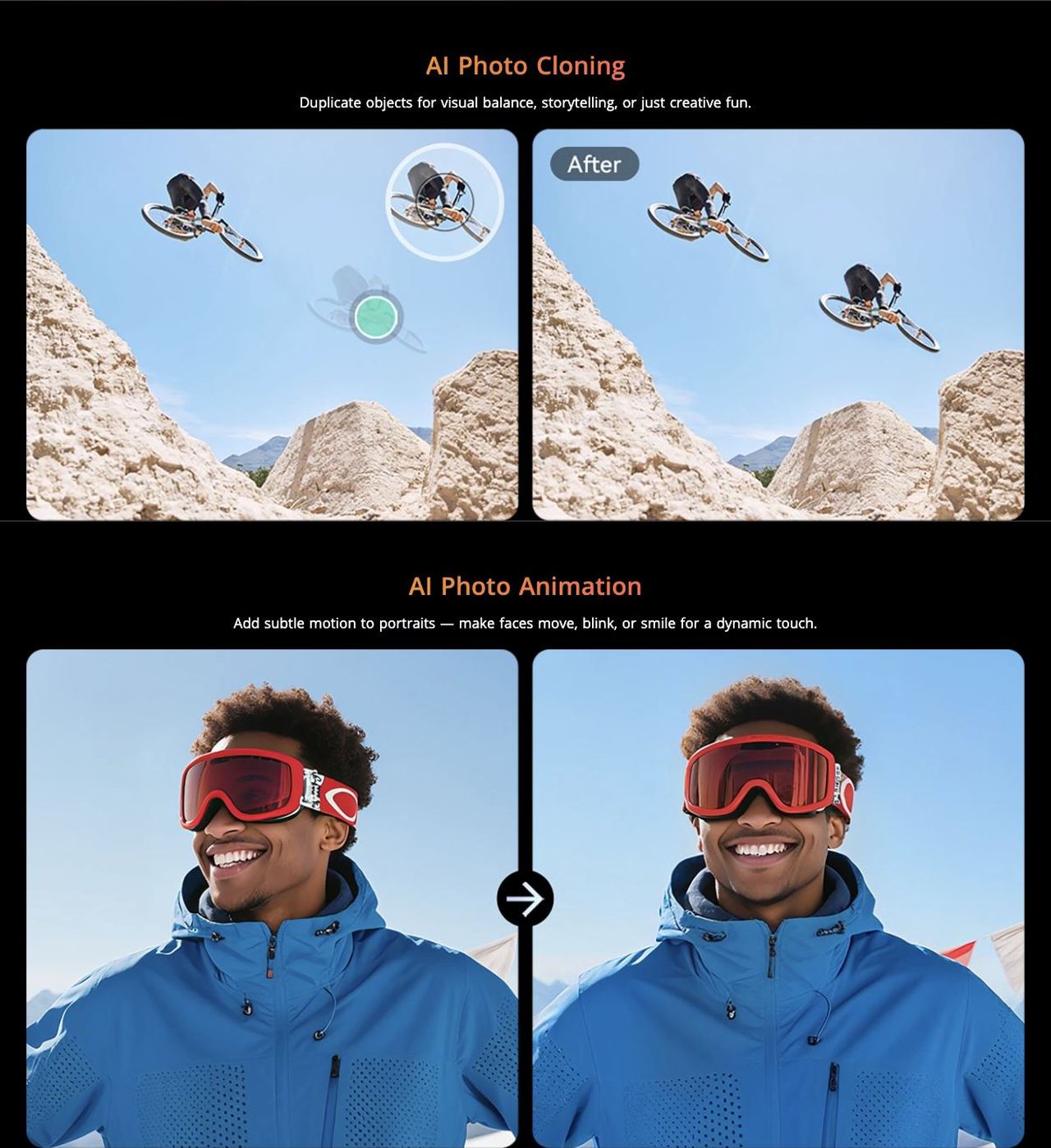 AI Photo Rectification
Auto-fix tilted or off-angle shots for clean, straight, professional-looking photos.