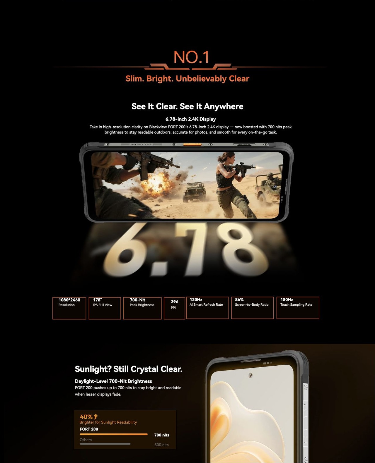 Blackview FORT 200 The Next-Gen 108MP
Rugged Imaging Flagship
Slim in Hand. Sharp in Vision. Ready for the Unknown.
Go Light. Go Bold. Go FORT
Modern Armor Aesthetics
See the style and feel the balan