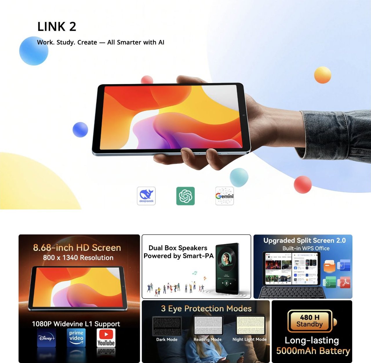 Blackview LINK 2 LINK 2
Work. Study. Create — All Smarter with AI