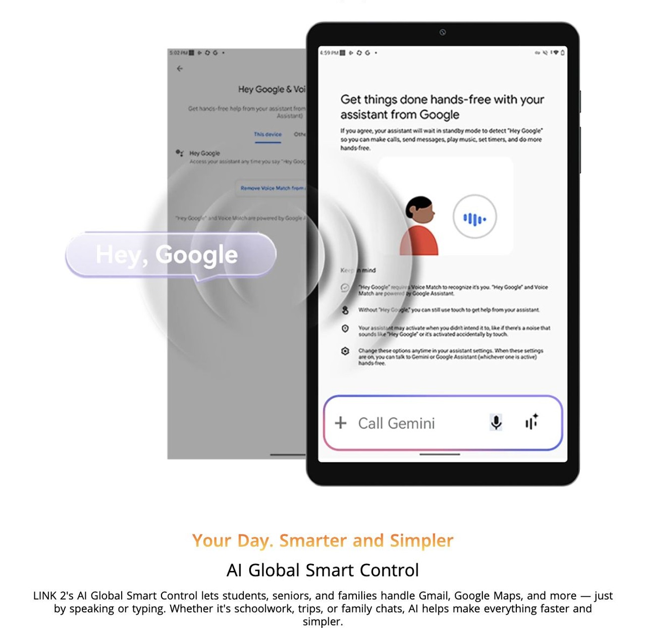 Speak to Unlock. Secure to Use
AI Voice Activation
With AI-powered voice recognition, LINK 2 ensures only you can access your device, offering secure login and tailored features