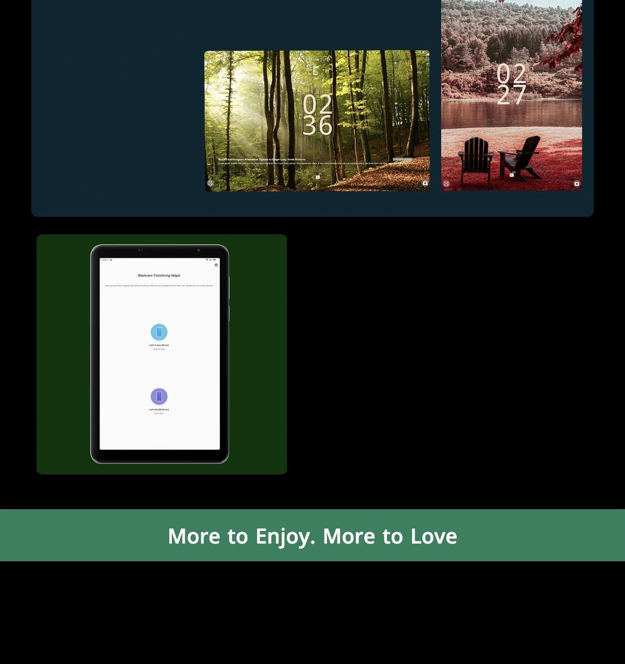 Blackview LINK 2 A New Vibe. Every Time You Unlock.
Smart Pictures
LINK 2 brings your screen to life with ever-changing wallpapers. It' s a small touch that makes everyday use more fun—perfect fo