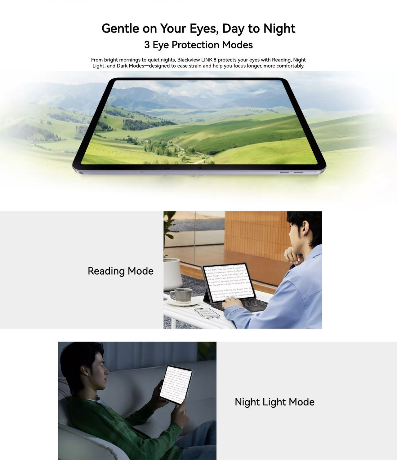 Blackview LINK 8 LINK 8
Think Deeper. Work Smarter. Create Bolder
Power That Slips Right Into Your Day
With an ultra-slim 8.4mm profile and featherlight 710g body, Blackview LINK 8 slips effortless