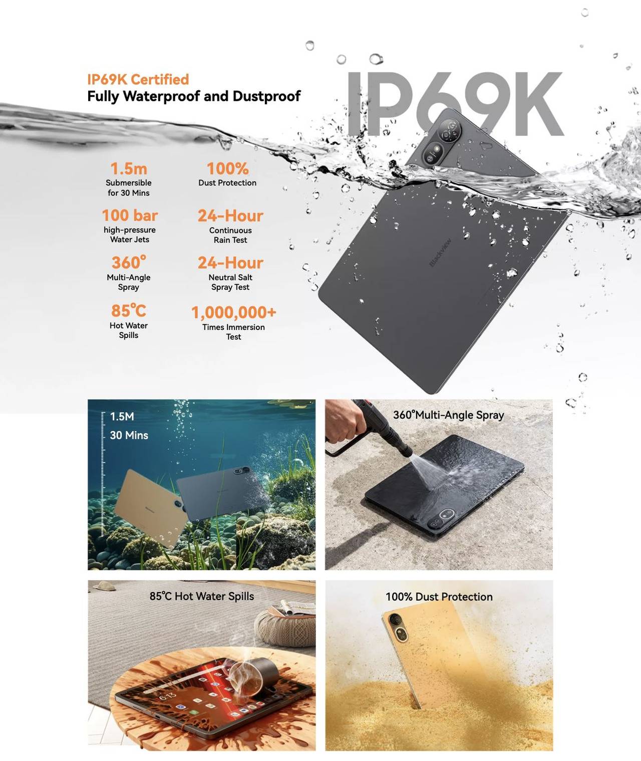 MEGA 12

World’s First IP69K Fully Waterproof 5G AI Tablet.

Be the Smartest. Be the Smoothest. Be the Safest

IP69K

12.2-inch

10,000mAh

55W Charging

5G

PC Mode

Stylus Pen

(48+512)GB

