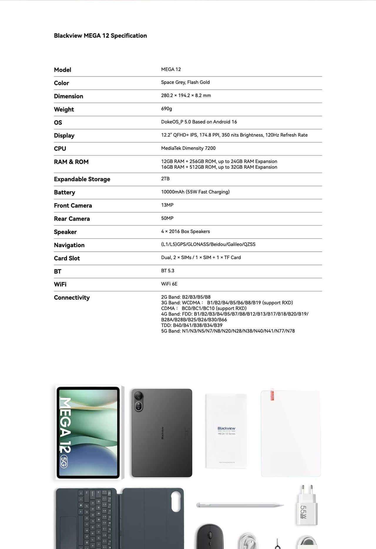 Blackview MEGA 12 Fully Upgraded

DokeOS_P 5.0 Based on Android 16

More Than AI. Your All-in-One Assistant for Work, Study & Creativity

Talk, Ask, Control—AI Does It All

AI Voice Activation

Hands-fre