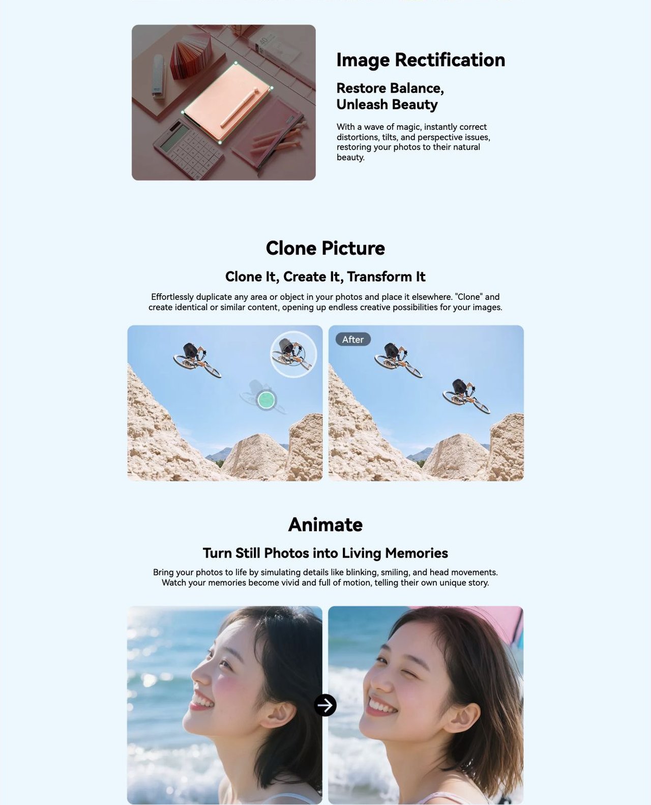 ImageX App
Edit, Elevate, and Go Viral
Take your photos from ordinary to extraordinary! With up to 18 powerful AI editing tools, turn every image into a showstopper, instantly enha