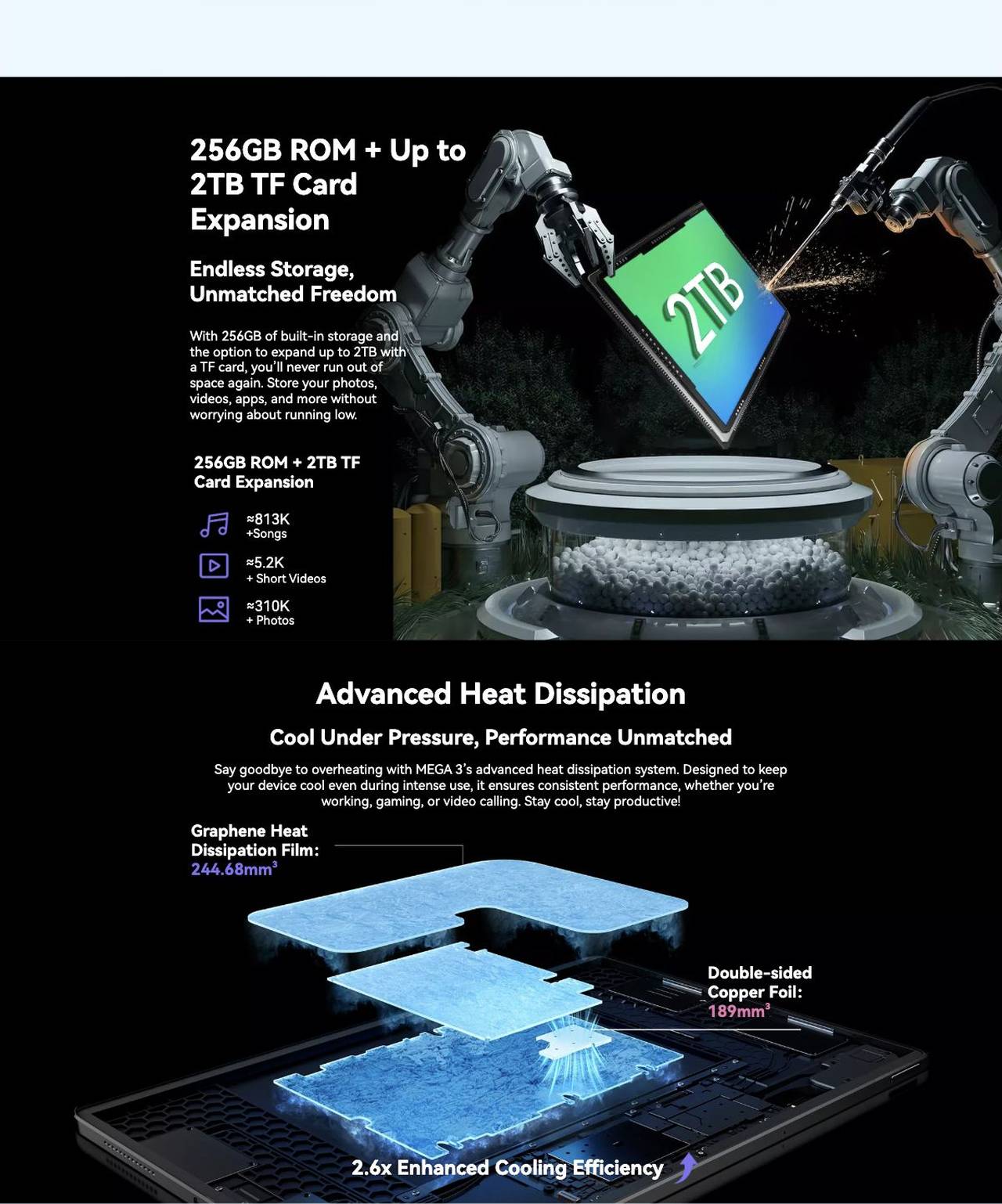 Blackview MEGA 3 The Best 4G 6nm Flagship MTK G100 with 32GB RAM and Expandable Up to 2TB
Maximized Speed, Storage, and Expansion for Every Need
No.2
6nm Octa-core
MediaTek Helio G100
Power, Speed,