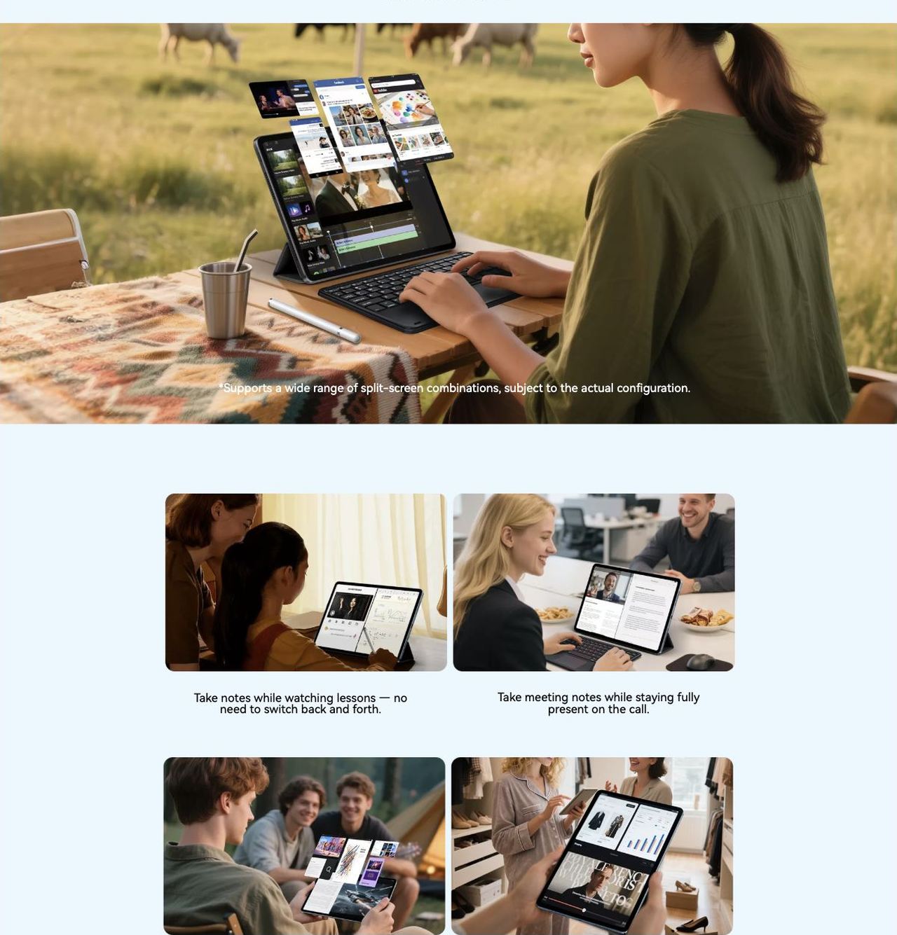 Largest-in-Class 12.1" 2.5K Display with Widevine L1 for Netflix HD Streaming
Go Bigger. See Sharper. Stream Smarter.
No.3
Largest 12.1-inch 2.5K FHD+ Display
See More. Do More.
Fe