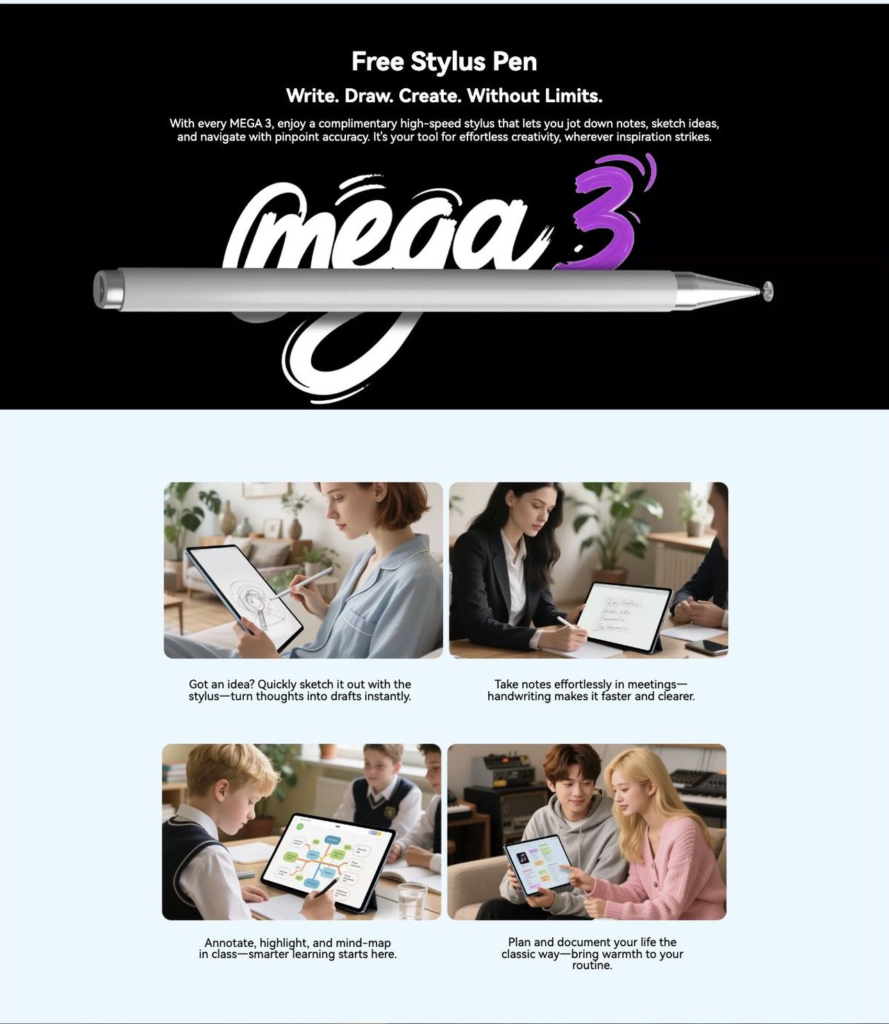 Blackview MEGA 3 Largest-in-Class 12.1" 2.5K Display with Widevine L1 for Netflix HD Streaming
Go Bigger. See Sharper. Stream Smarter.
No.3
Largest 12.1-inch 2.5K FHD+ Display
See More. Do More.
Fe