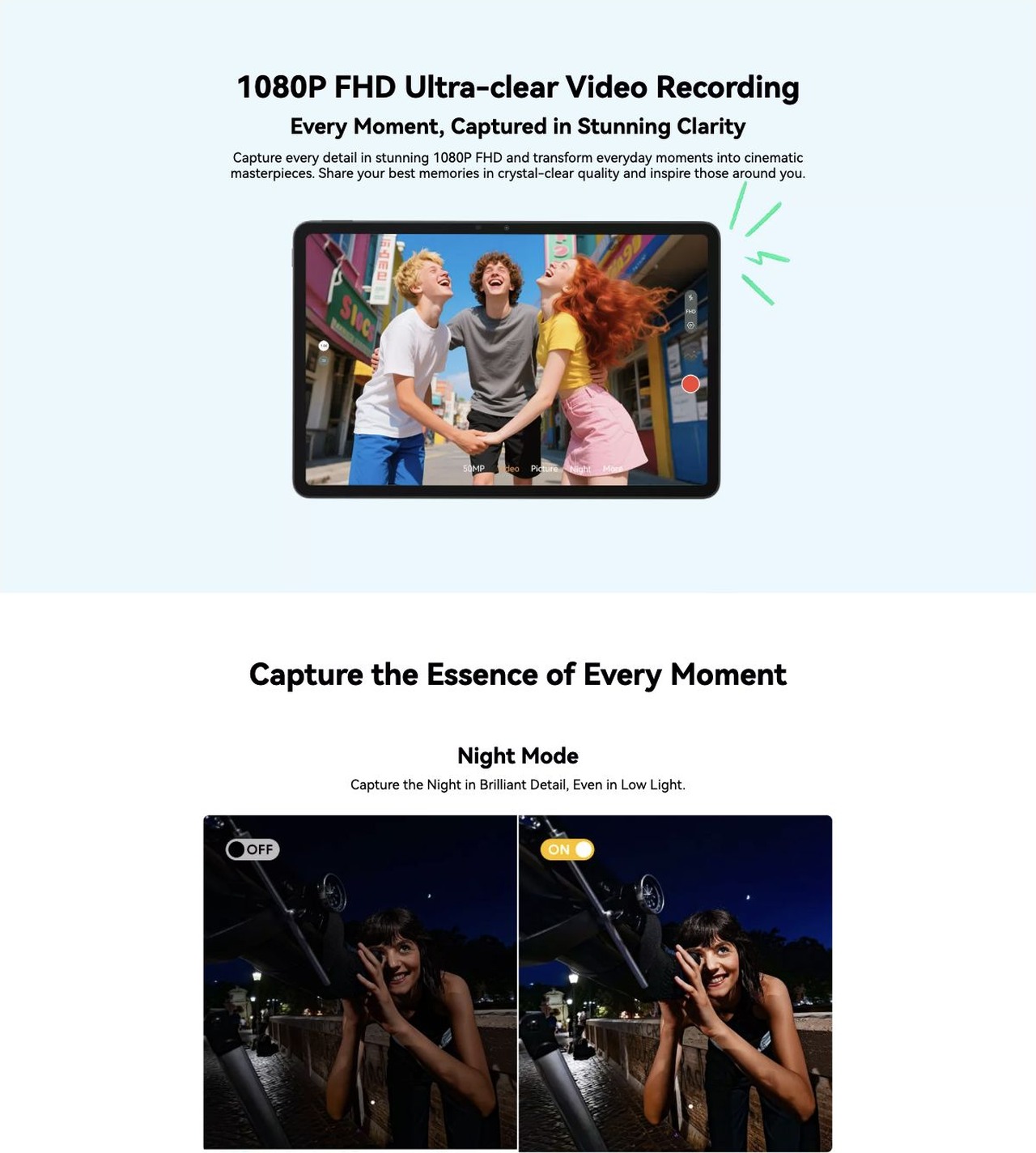 The Clearest 50MP SONY® AI Camera for Sharper Details and Greater Clarity
More Precise in Every Shot
No.4
50MP Sony® IMX362
AI Rear Camera
4× the Detail, Professional at Every Snap