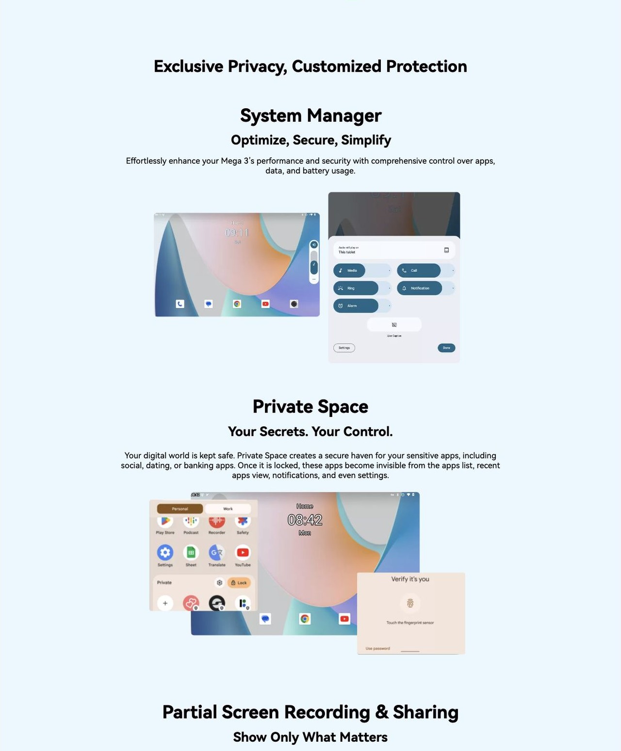 Next-Gen DokeOS_P 4.1 Based on Android 15, Bringing a Comprehensive Upgrade
Customization↑Convenience↑ Efficiency↑ Fluency↑ Privacy↑
No.5
The all-new DokeOS 4.1 based on Android 15