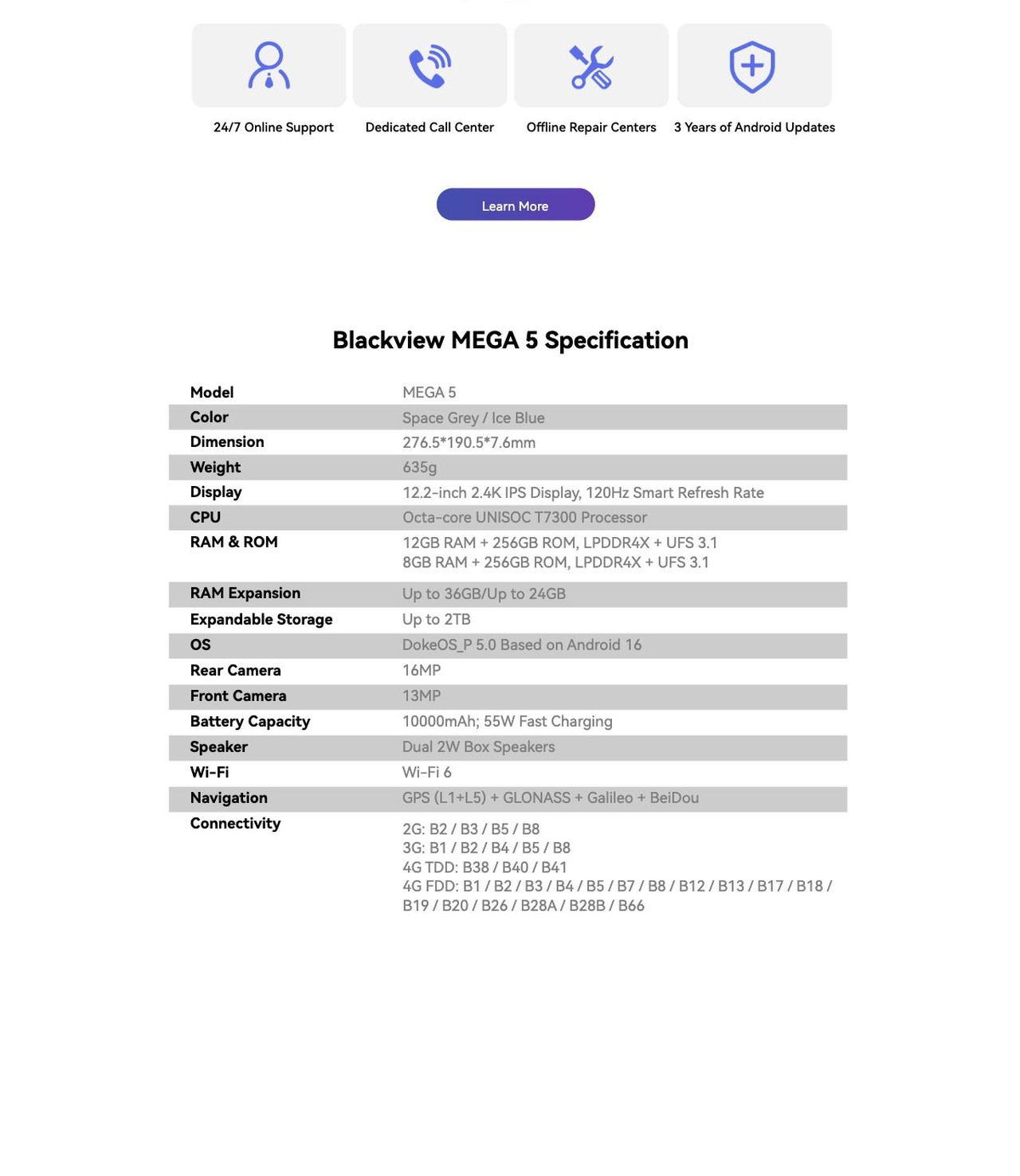 Blackview MEGA 5 Design & Endurance
The Perfect Balance of Slim Design and Long-Lasting Power
Sleek. Refined.
Designed to Impress.
With its slim profile and clean, minimalist design, MEGA 5 deliver