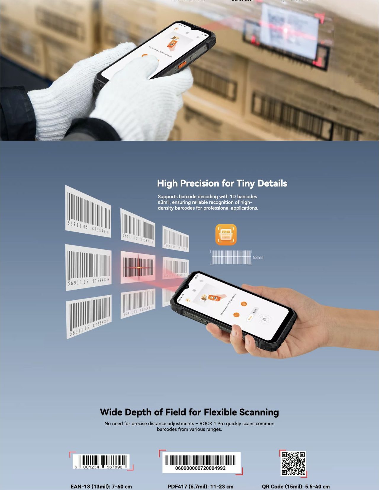 A First-of-Its-Kind Rugged Scanner Phone Built for Professionals.
Redefining Rugged Capability — From Every Scan to Every Mission
No.1
First Rugged Smartphone with
Built-in Profess