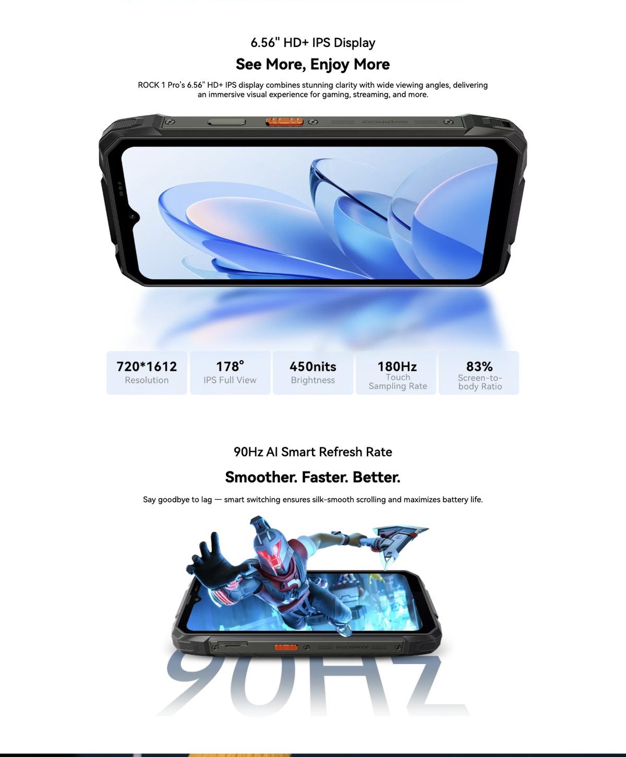 Blackview ROCK 1 Pro A First-of-Its-Kind Rugged Scanner Phone Built for Professionals.
Redefining Rugged Capability — From Every Scan to Every Mission
No.1
First Rugged Smartphone with
Built-in Profess