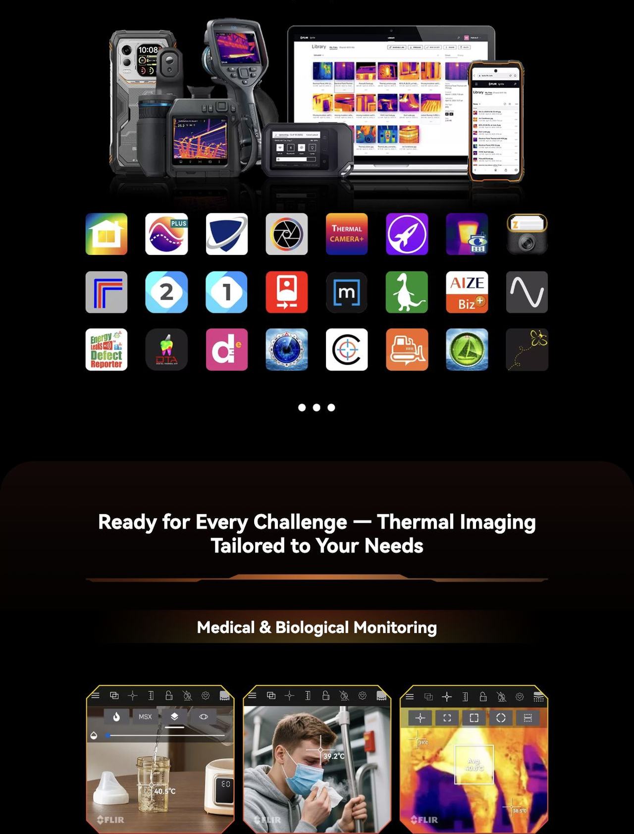 Blackview XPLORE 1 Pro Flexible, Faster, Smarter for Every Scene
9 Color Palettes | 4 Image Fusion Modes | 5 Target Measuring Tools | Video Recording Support
9 Color Palettes
Highlight Heat the Way You S