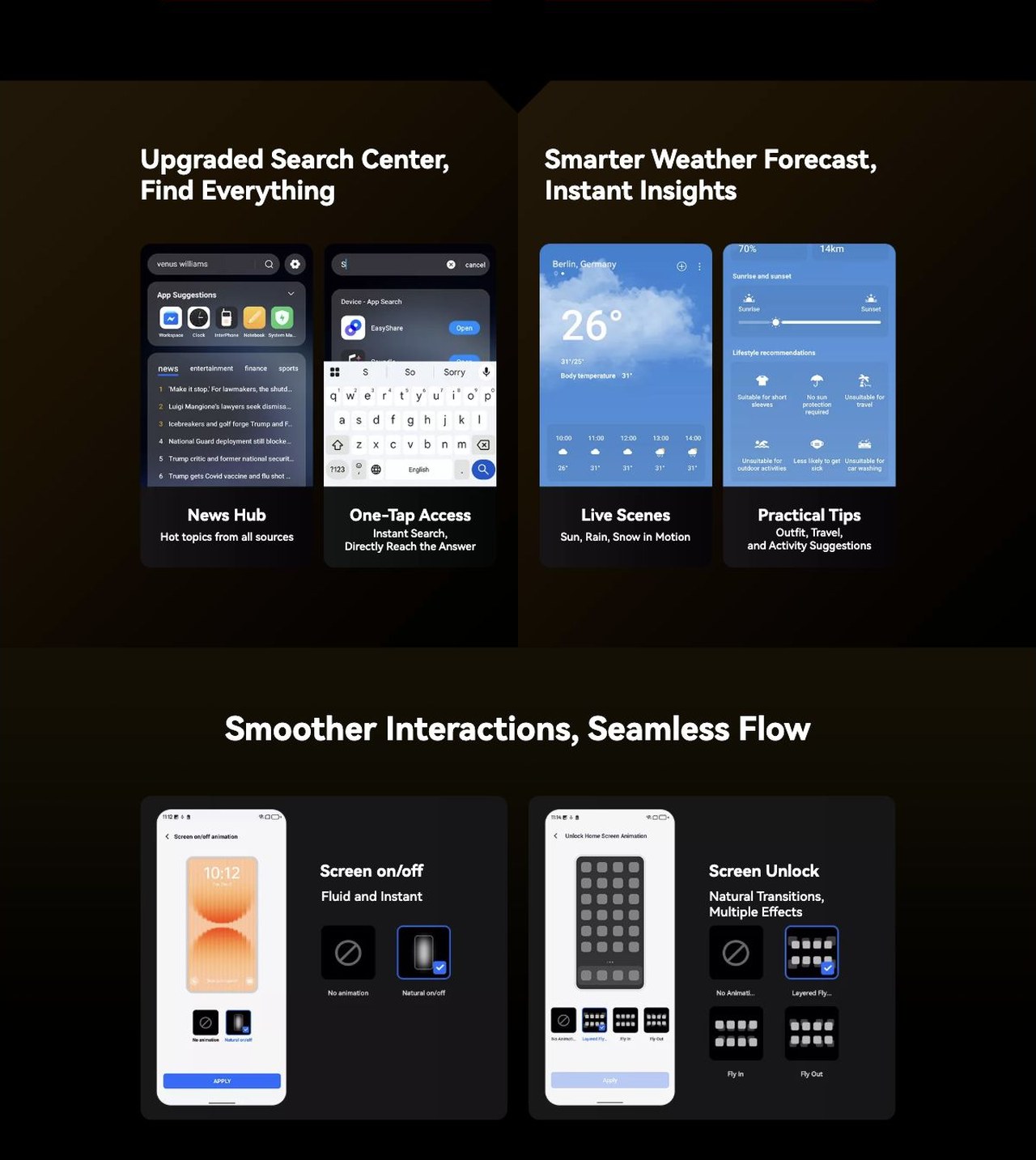 Industry’s Only Self-Developed DokeOS 5.0
Based on Android 15
Customization↑ Convenience↑ Fluency↑Privacy↑
Simply the Smartest
Blackview’s Next-Gen DokeOS 5.0
Fully Upgraded, Hardc